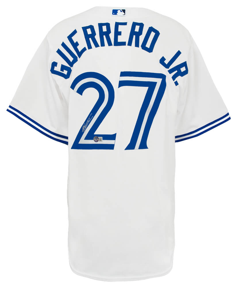 Vladimir Guerrero Jr. Signed Toronto Blue Jays White Nike Replica Baseball Jersey - (Beckett)