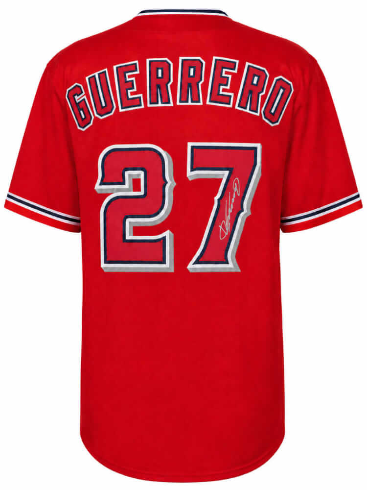 Vladimir Guerrero Sr. Signed Red Custom Baseball Jersey