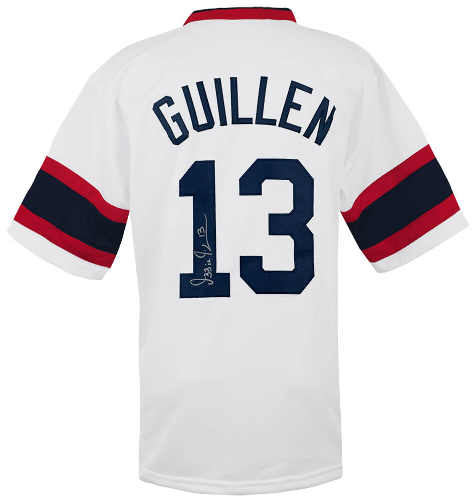 Ozzie Guillen Signed White Custom Baseball Jersey