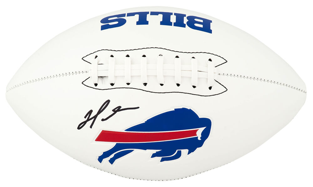 Damar Hamlin Signed Buffalo Bills Logo Franklin White Football