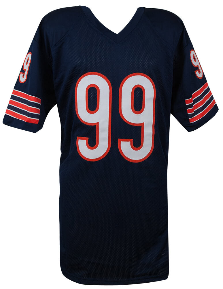 Dan Hampton Signed Navy Custom Jersey w/HOF 2002