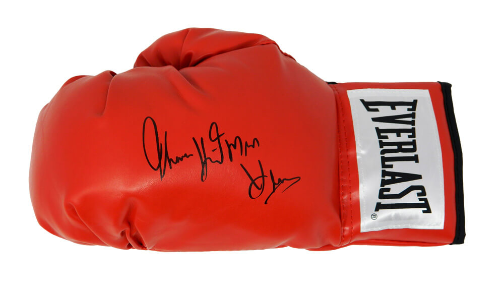 Thomas Hearns Signed Everlast Red Boxing Glove w/Hitman