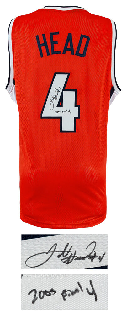 Luther Head Signed Orange Custom College Basketball Jersey w/2005 Final 4