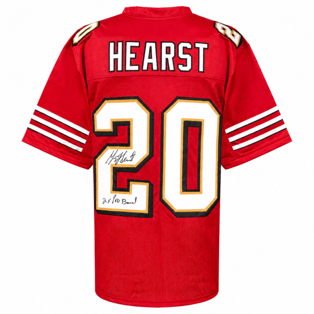 Garrison Hearst Signed Red Custom Football Jersey w/2x Pro Bowl