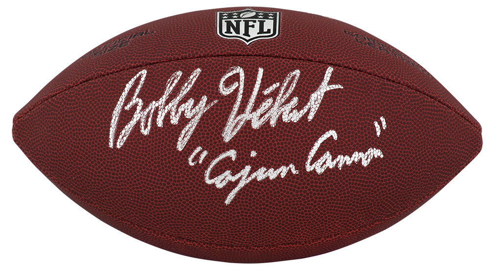 Bobby Hebert Signed Wilson Limited Full Size NFL Football w/Cajun Cannon