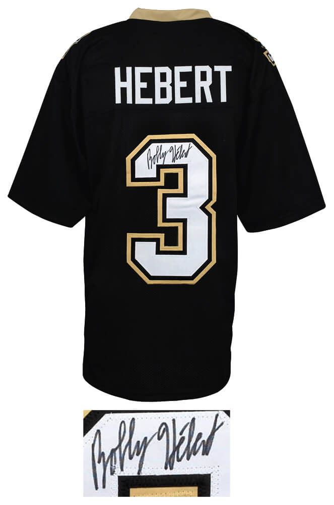 Bobby Hebert Signed Black Custom Football Jersey