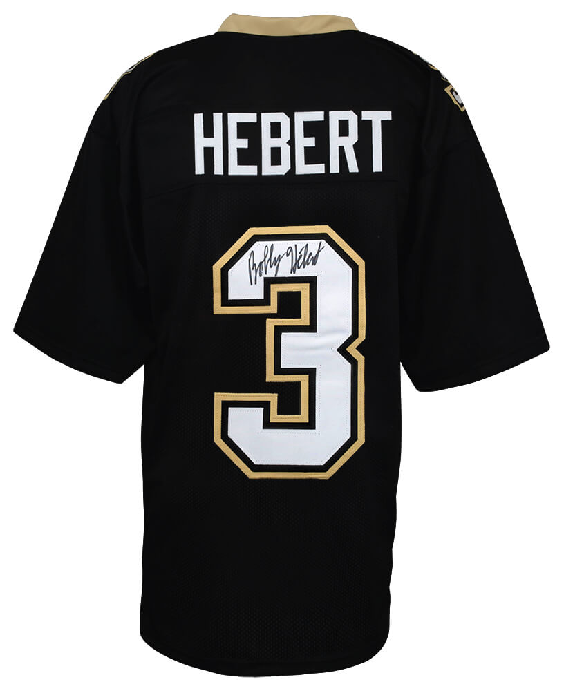 Bobby Hebert Signed Black Custom Football Jersey