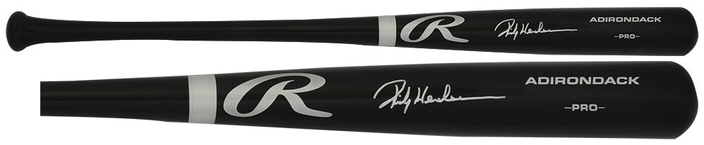 Rickey Henderson Signed Rawlings Pro Black Baseball Bat