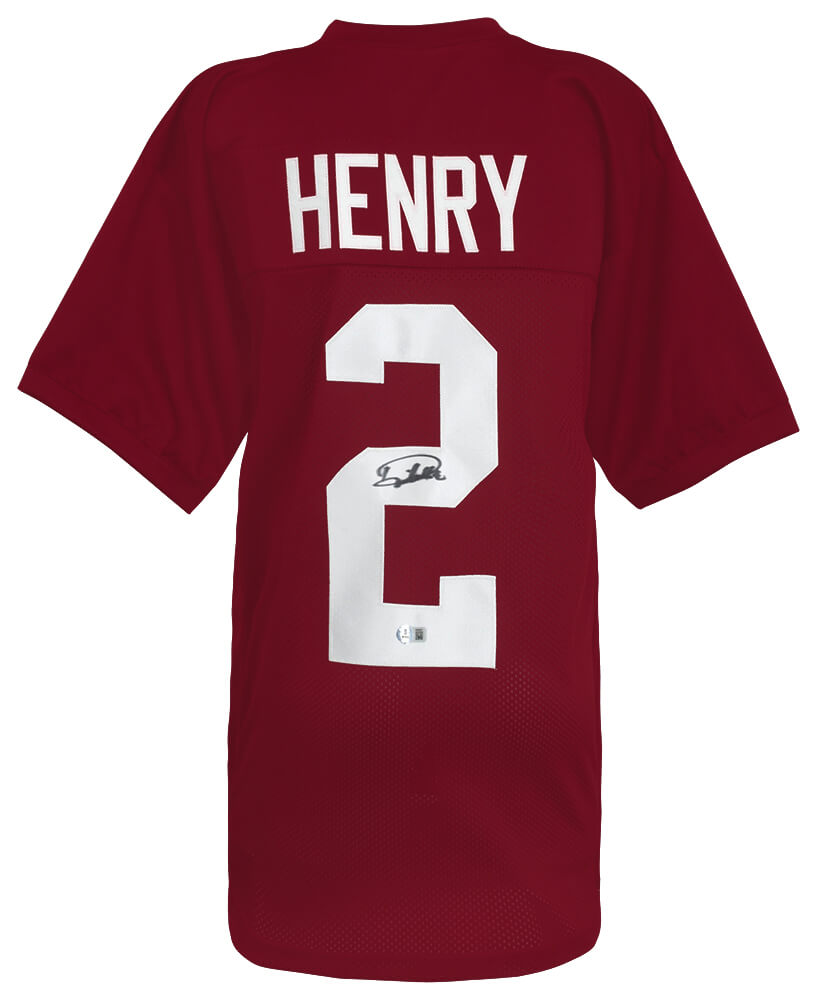 Derrick Henry Signed Maroon Custom College Football Jersey - (Beckett)