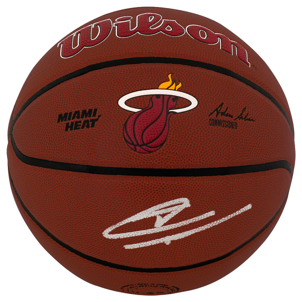 Tyler Herro Signed Miami Heat Logo Wilson NBA Basketball