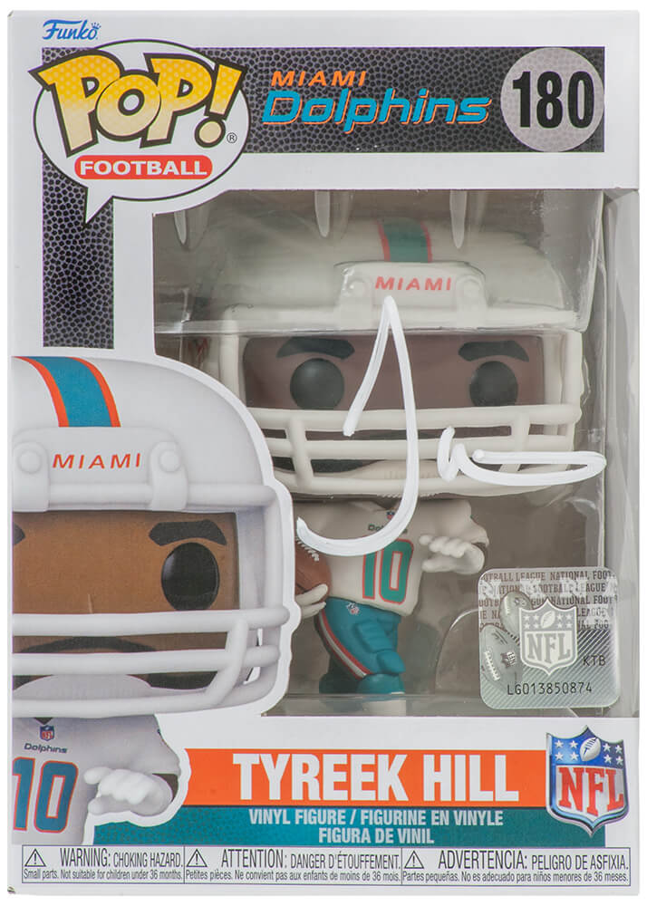 Tyreek Hill Signed Miami Dolphins NFL Funko Pop Doll #180