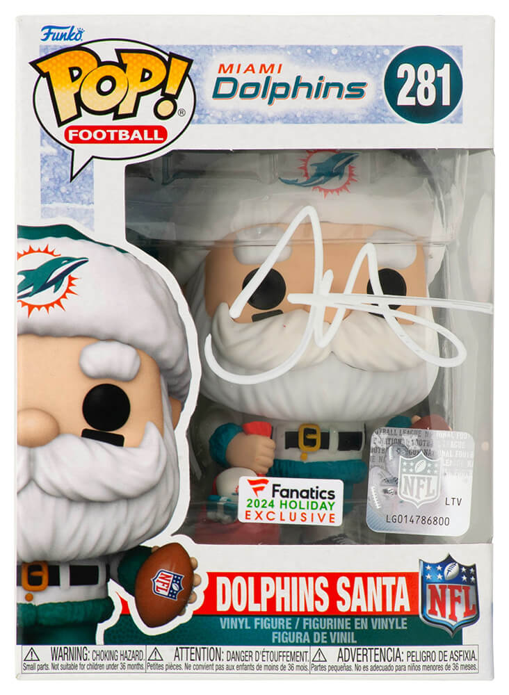 Tyreek Hill Signed Miami Dolphins 'Santa' Funko Pop Doll #281