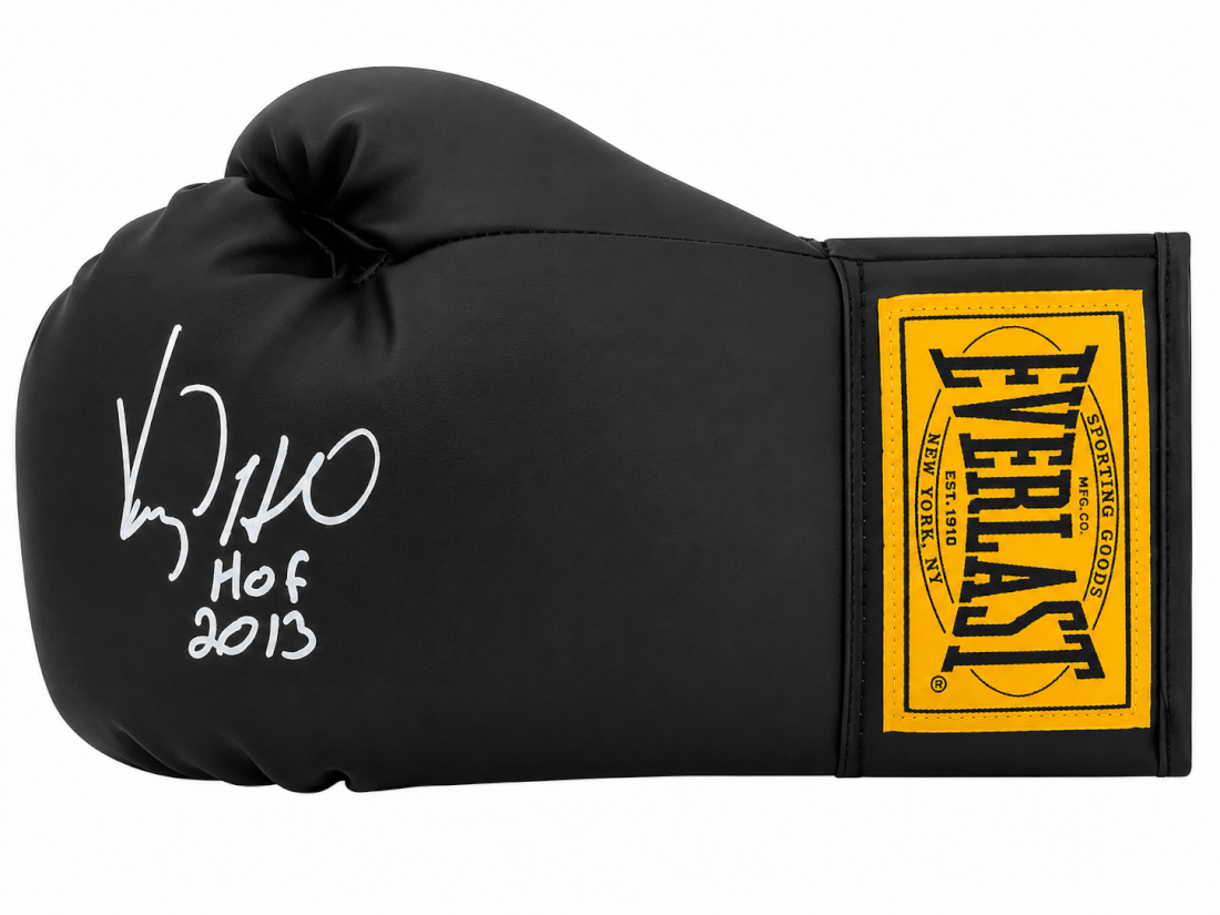 Virgil Hill Signed Everlast Black Full Size Boxing Glove w/HOF'13