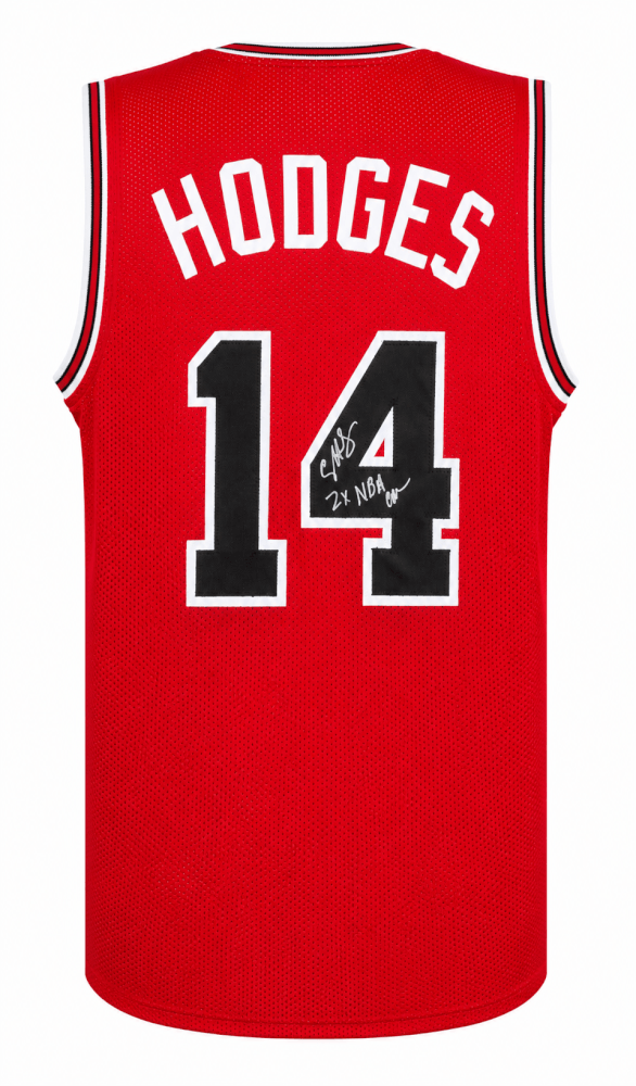 Craig Hodges Signed Red Custom Basketball Jersey w/2x NBA Champ