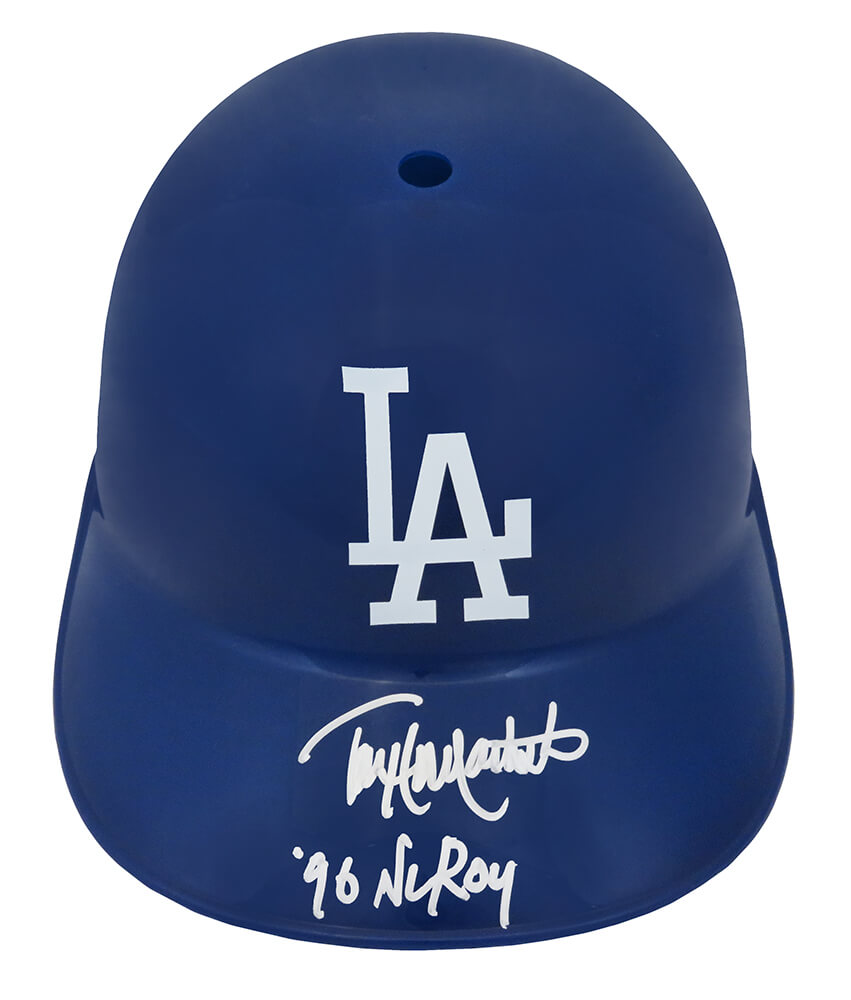 Todd Hollandsworth Signed Los Angeles Dodgers Souvenir Replica Baseball Batting Helmet w/NL ROY 96