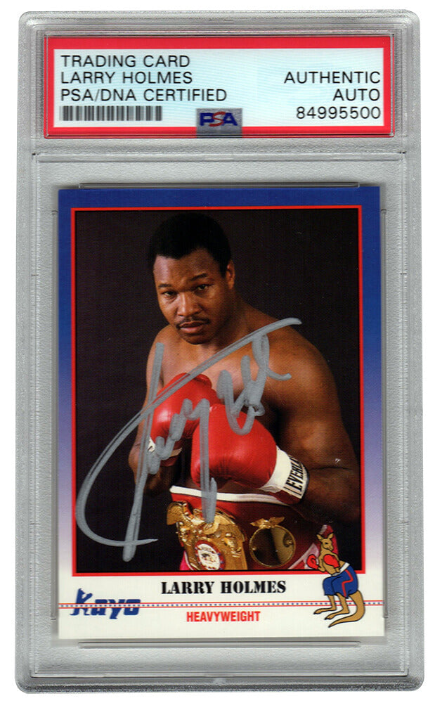 Larry Holmes Signed 1991 Kayo Boxing Trading Card #189 - (PSA Encapsulated)