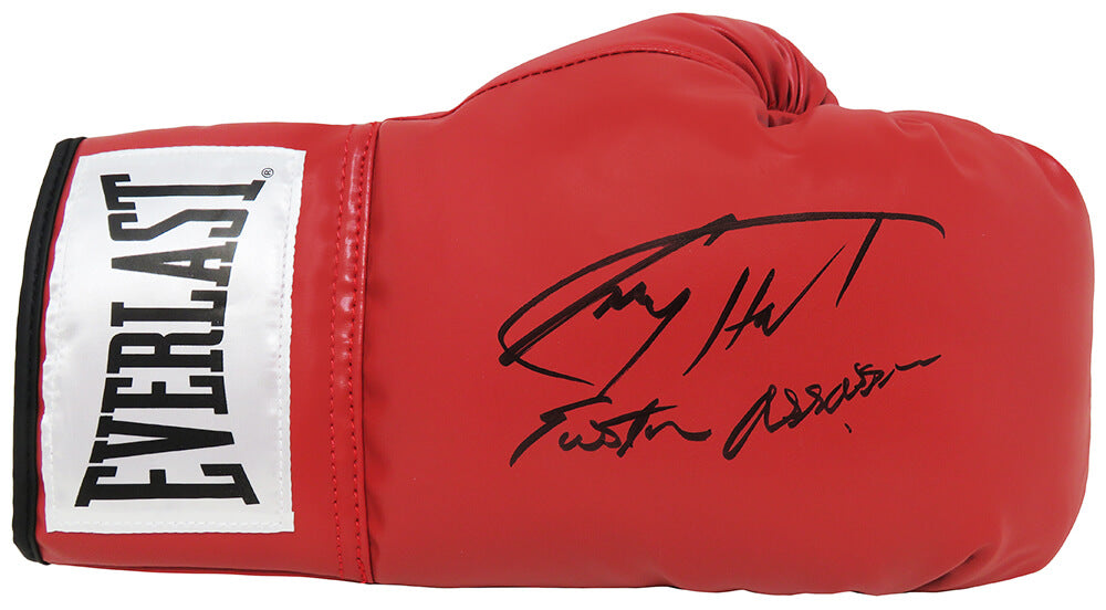 Larry Holmes Signed Everlast Red Boxing Full Size Glove w/Easton Assassin
