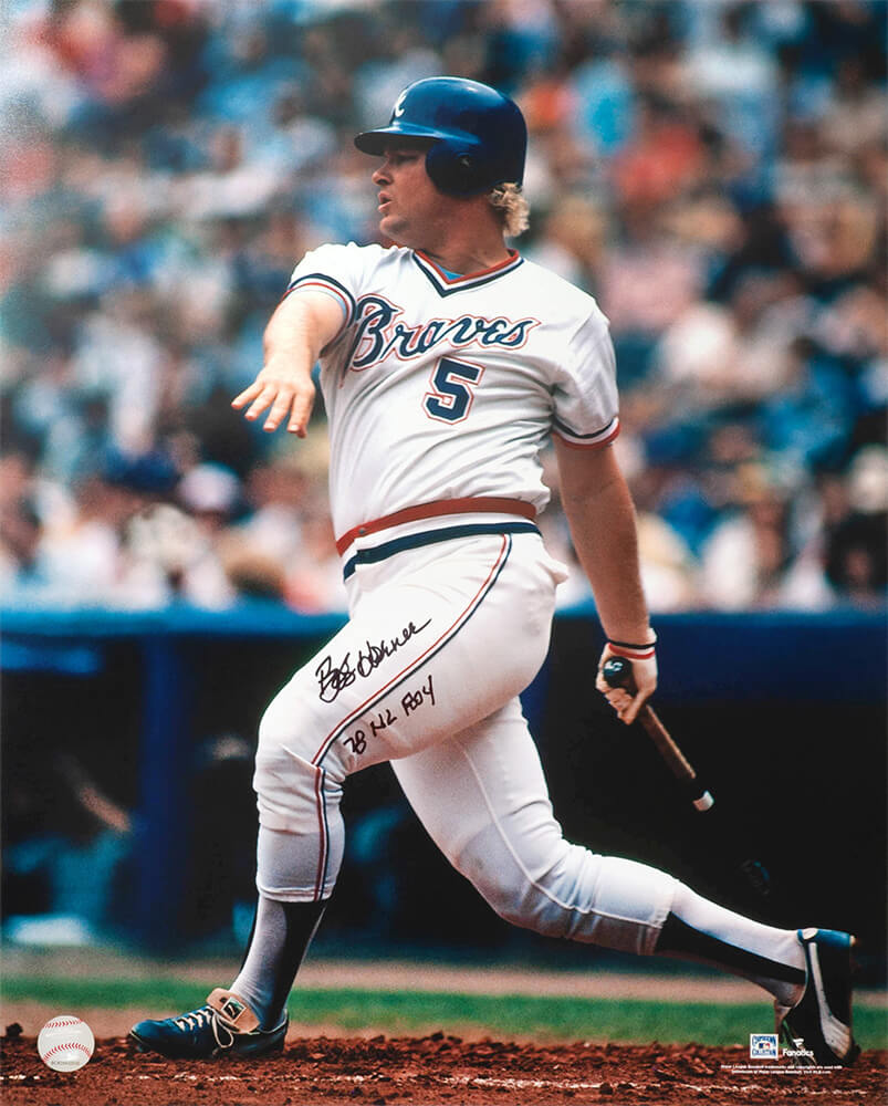 Bob Horner Signed Atlanta Braves Batting 16x20 Photo w/78 NL ROY