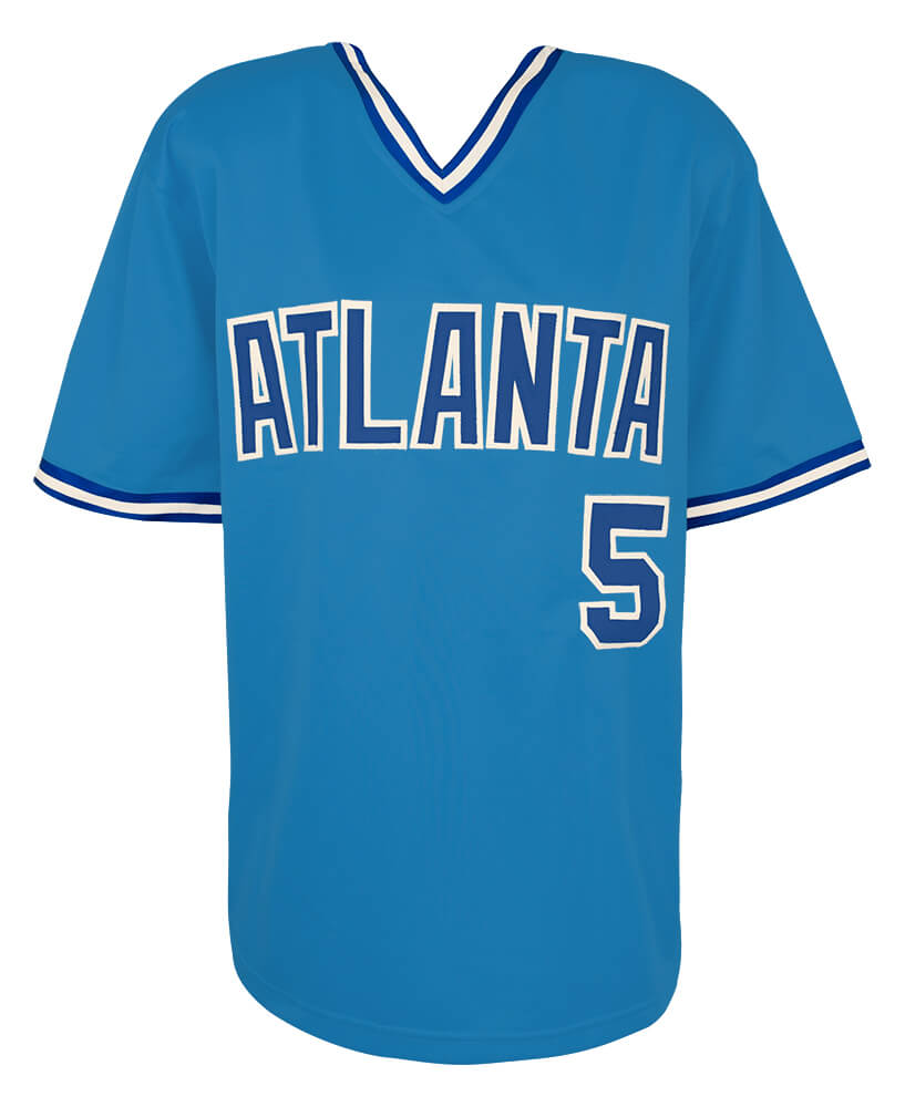 Bob Horner Signed Baby Blue Throwback Custom Baseball Jersey w/78 NL ROY