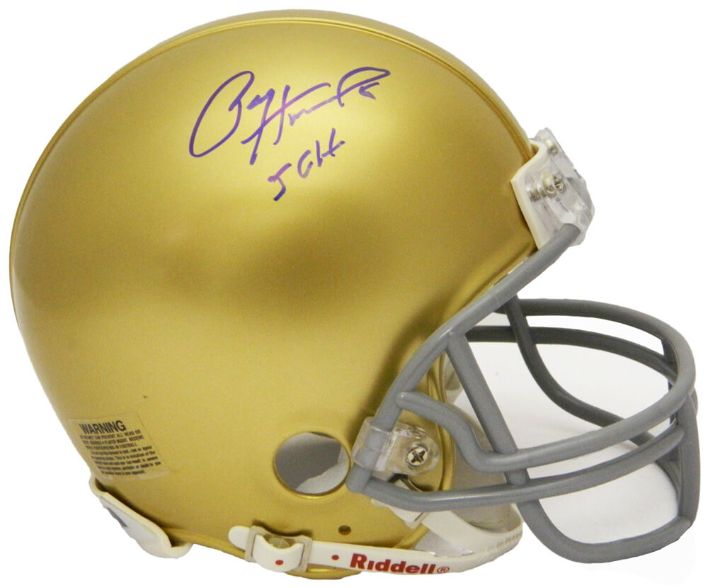 Paul Hornung Signed Notre Dame Riddell Mini Helmet w/56H