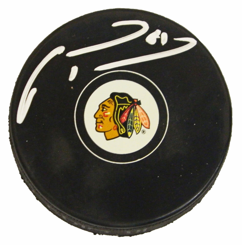 Marian Hossa Signed Chicago Blackhawks Logo Hockey Puck
