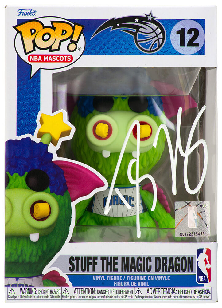 Dwight Howard Signed Orlando Magic Stuff The Magic Dragon NBA Mascot Funko Pop Doll #12