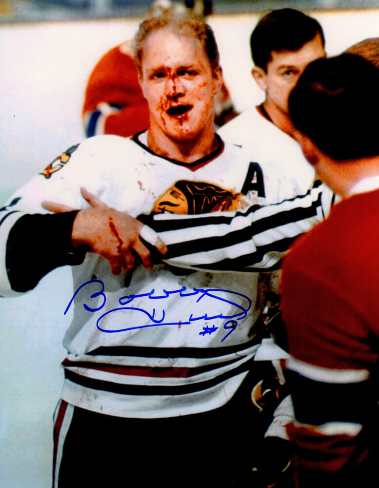 Bobby Hull Signed Chicago Blackhawks 'Blood' 11x14 Photo