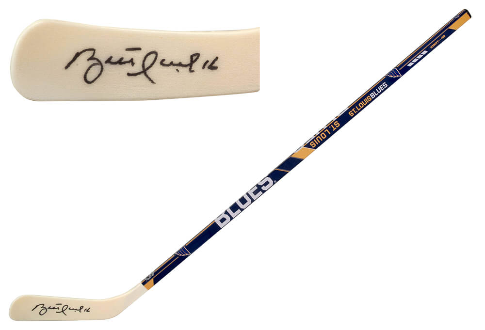 Brett Hull Signed Franklin St. Louis Blues Logo 48 Inch Full Size Hockey Stick