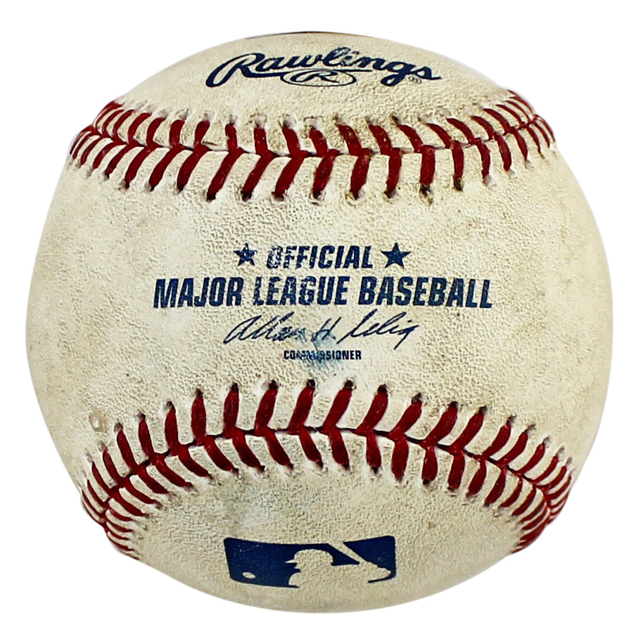 Angels Mike Trout "Hit #421" Signed 4/18/14 Angels Vs Tigers GU OML Baseball MLB