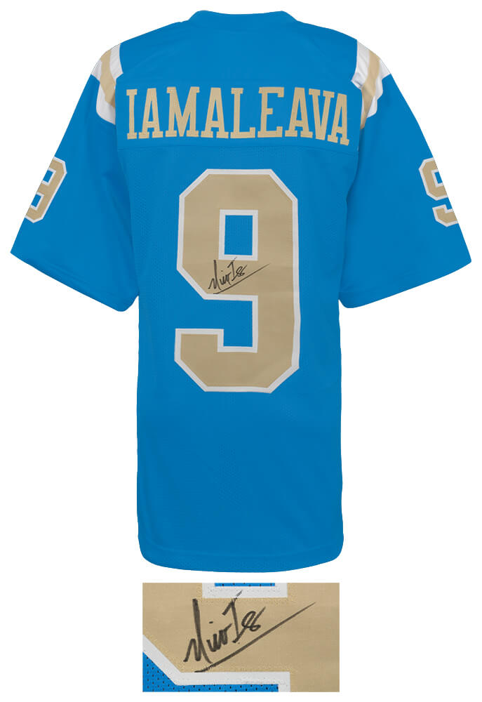 Nico Iamaleava Signed Blue Custom College Football Jersey