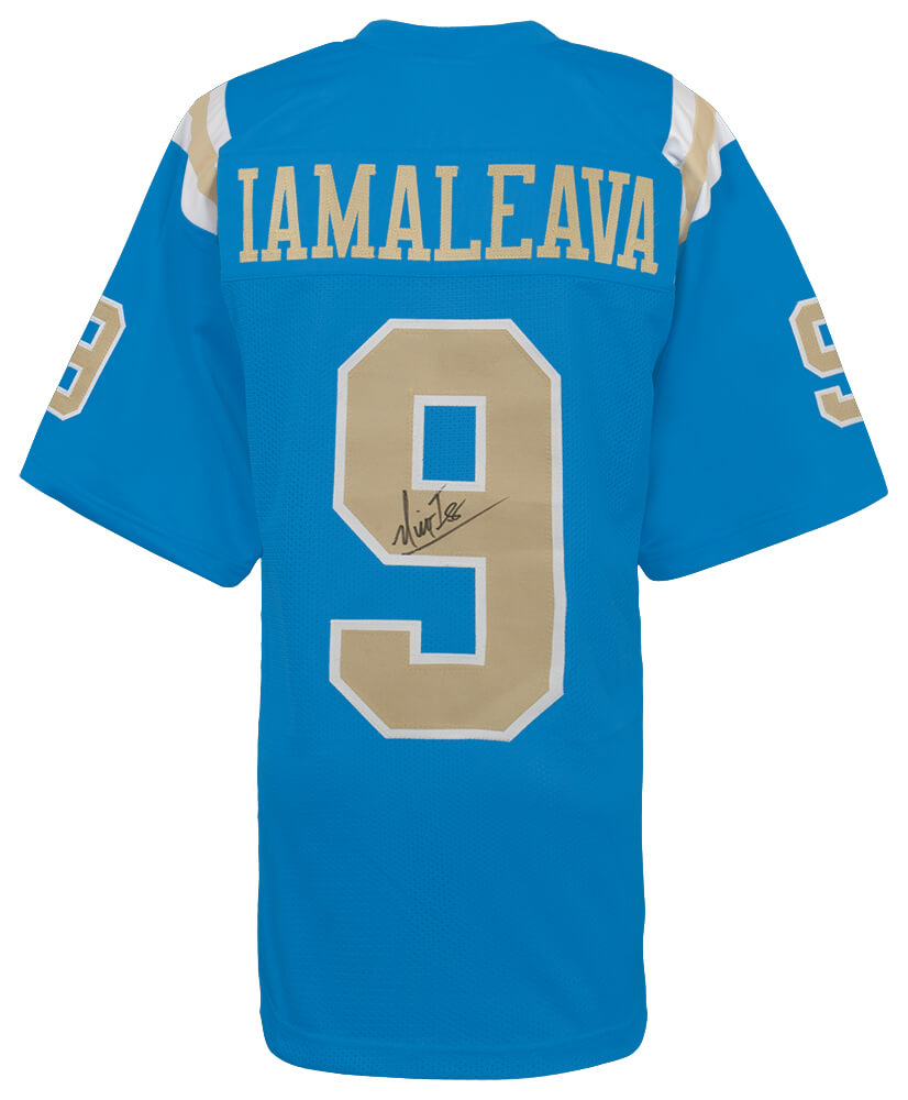 Nico Iamaleava Signed Blue Custom College Football Jersey