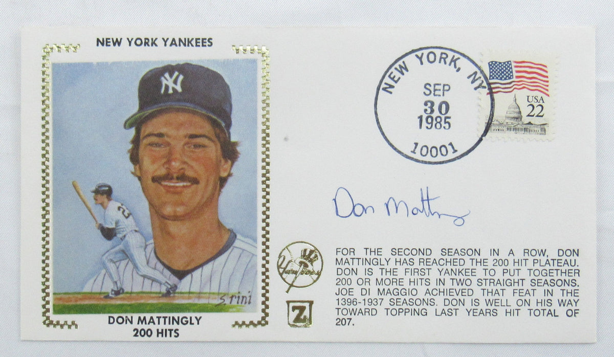 Don Mattingly Signed Cachet Auto Envelope JSA CS78652