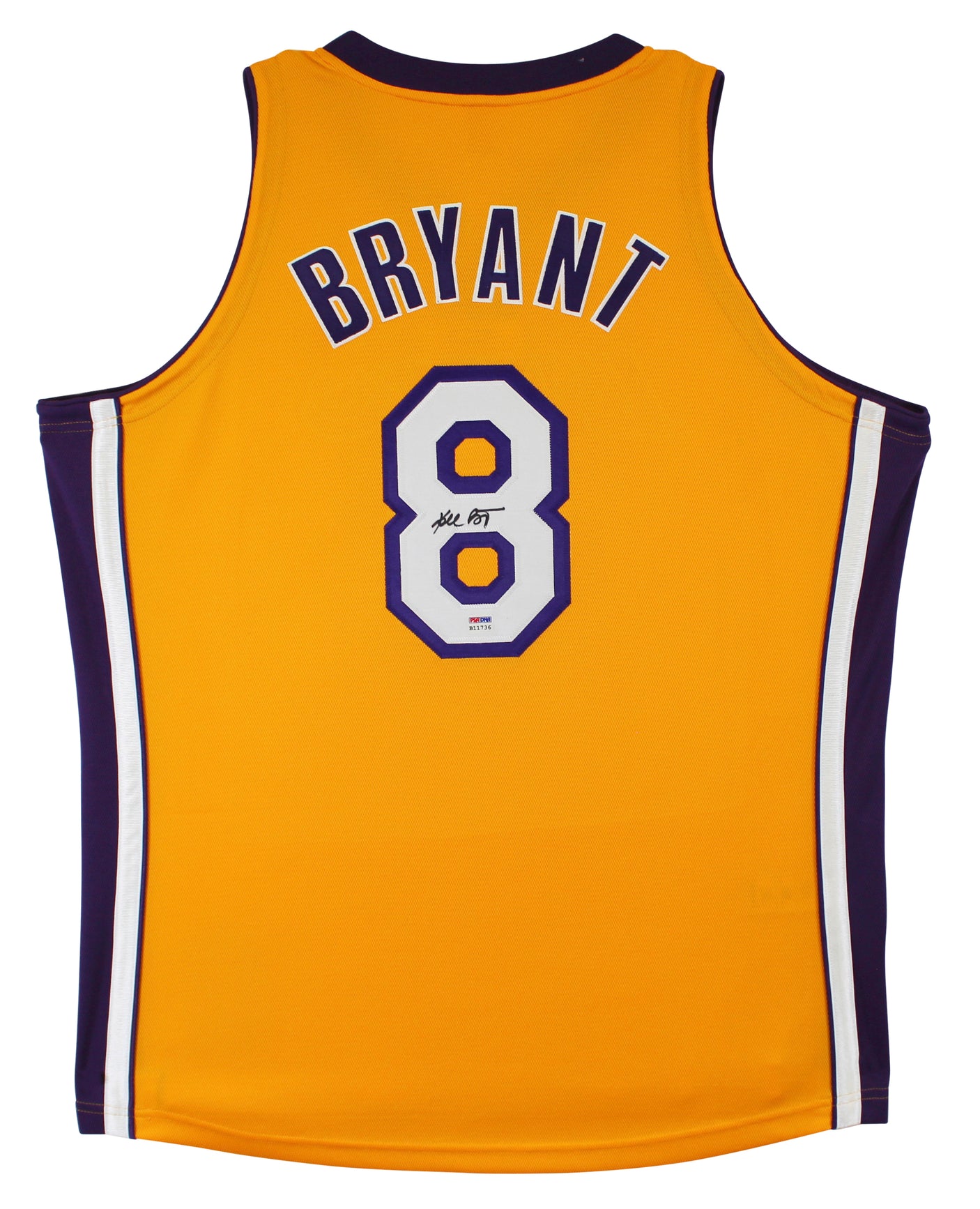 Lakers Kobe Bryant Signed Yellow M&N 1999-00 HWC Authentic Jersey PSA #B11736