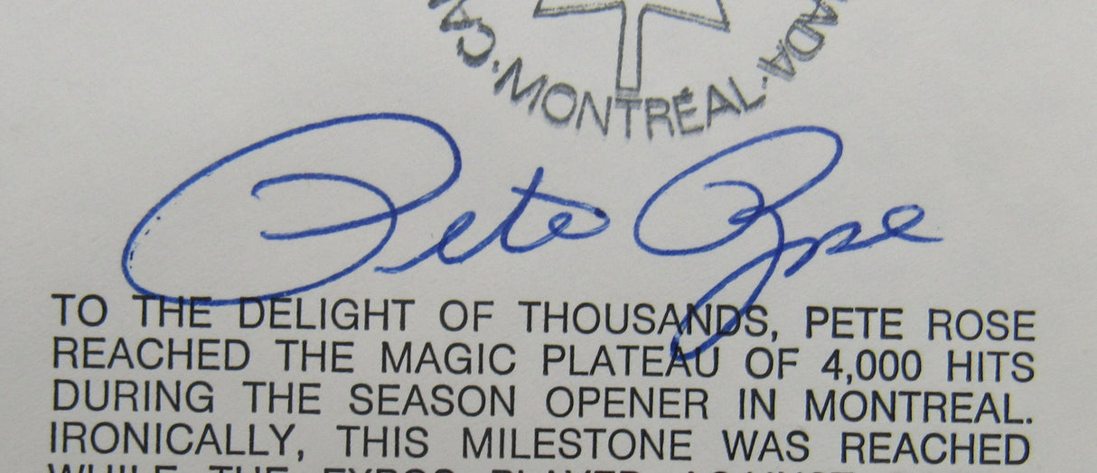 Pete Rose Signed Cachet Auto Envelope JSA CS78653
