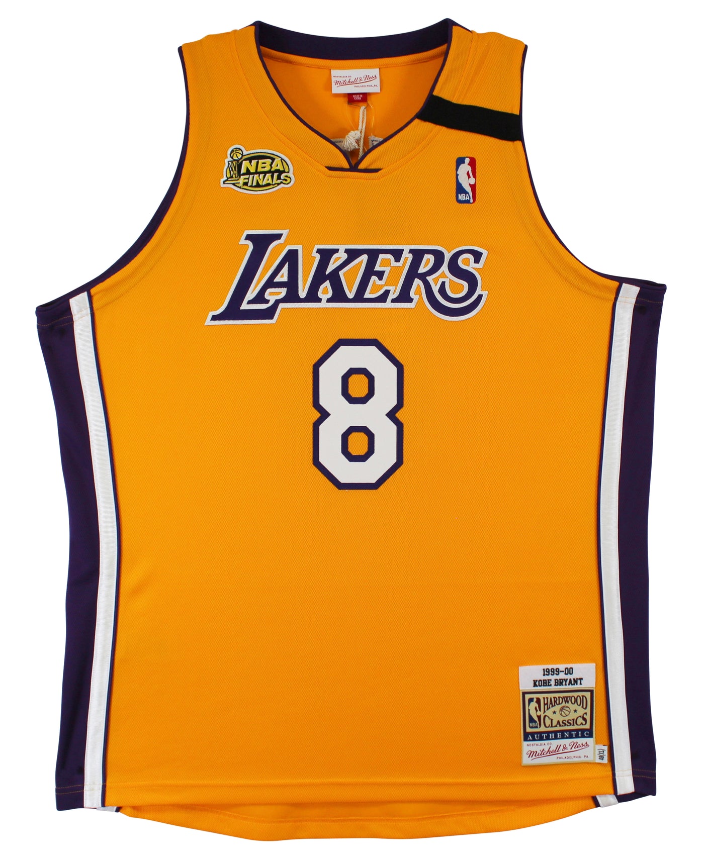 Lakers Kobe Bryant Signed Yellow M&N 1999-00 HWC Authentic Jersey PSA #B11736