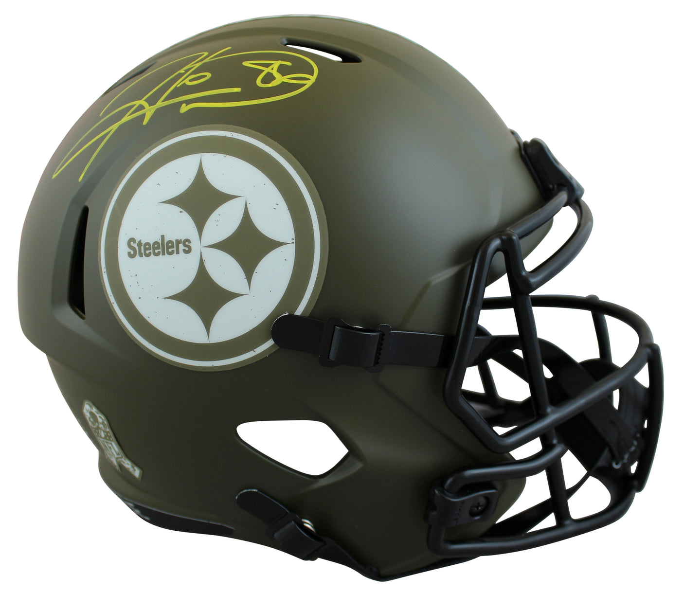Steelers Hines Ward Signed Salute To Service Full Size Speed Rep Helmet BAS Wit