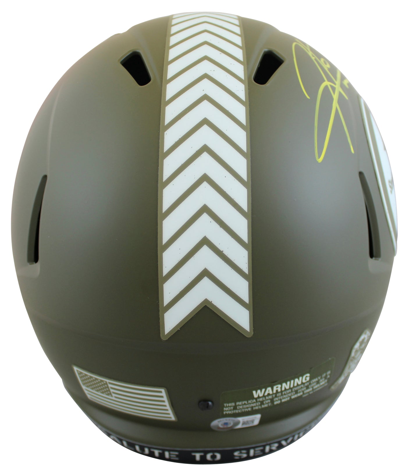 Steelers Hines Ward Signed Salute To Service Full Size Speed Rep Helmet BAS Wit