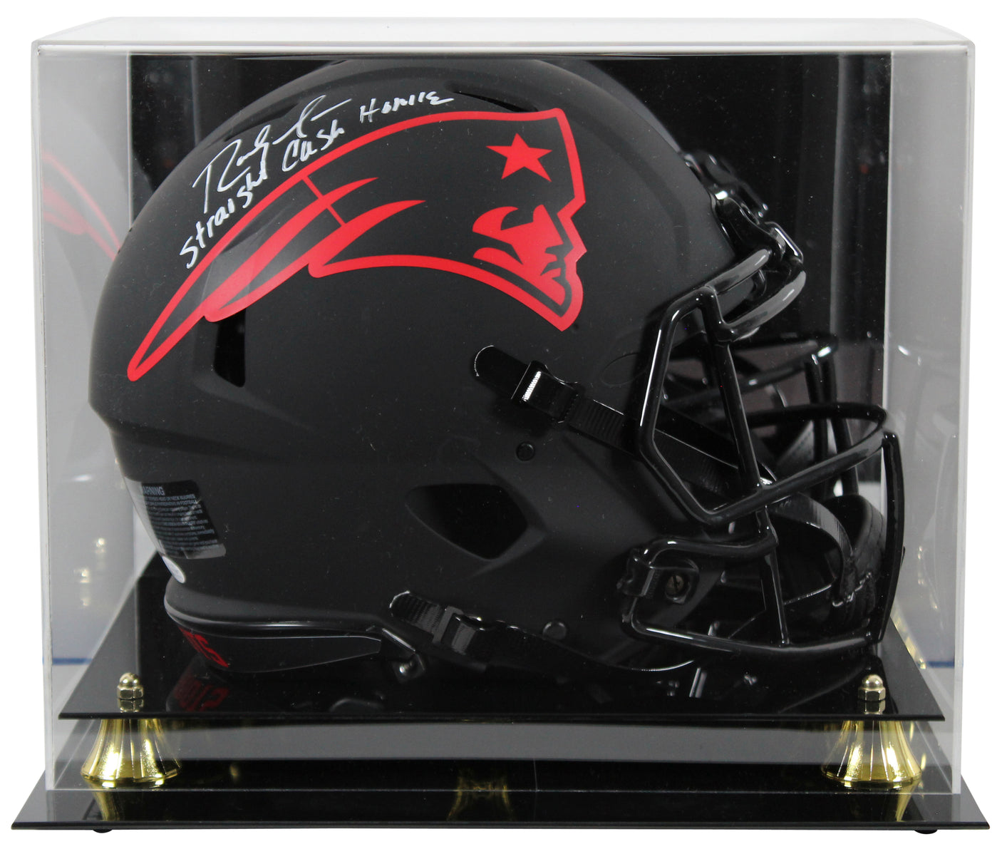 Patriots Randy Moss "SCH" Signed Eclipse Proline F/S Speed Helmet w/ Case BAS W