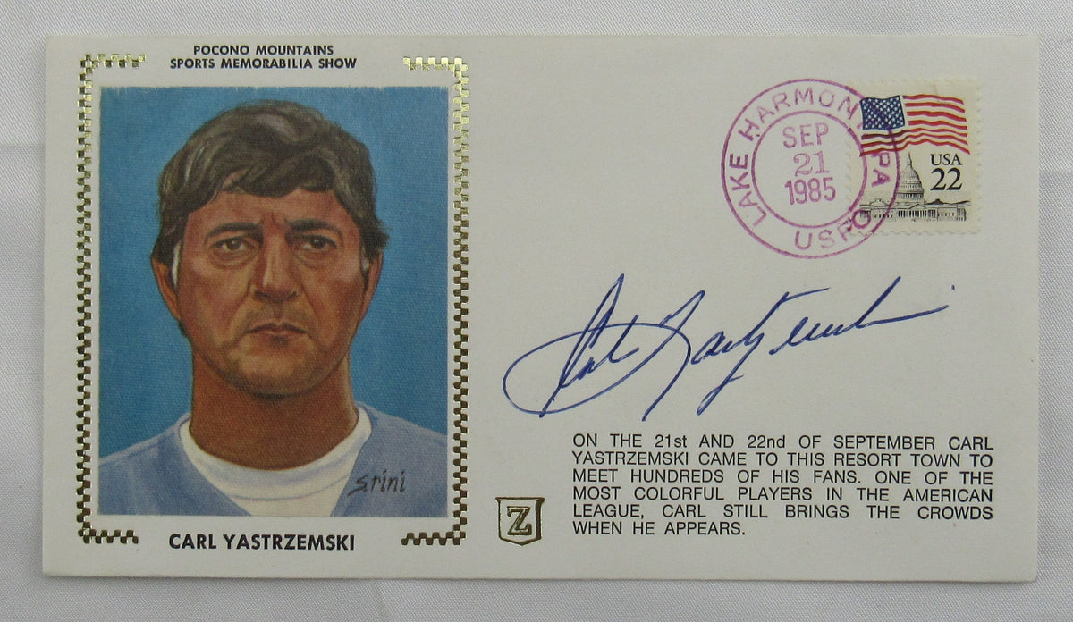 Carl Yastrzemski Signed Cachet Auto Envelope JSA CS78654