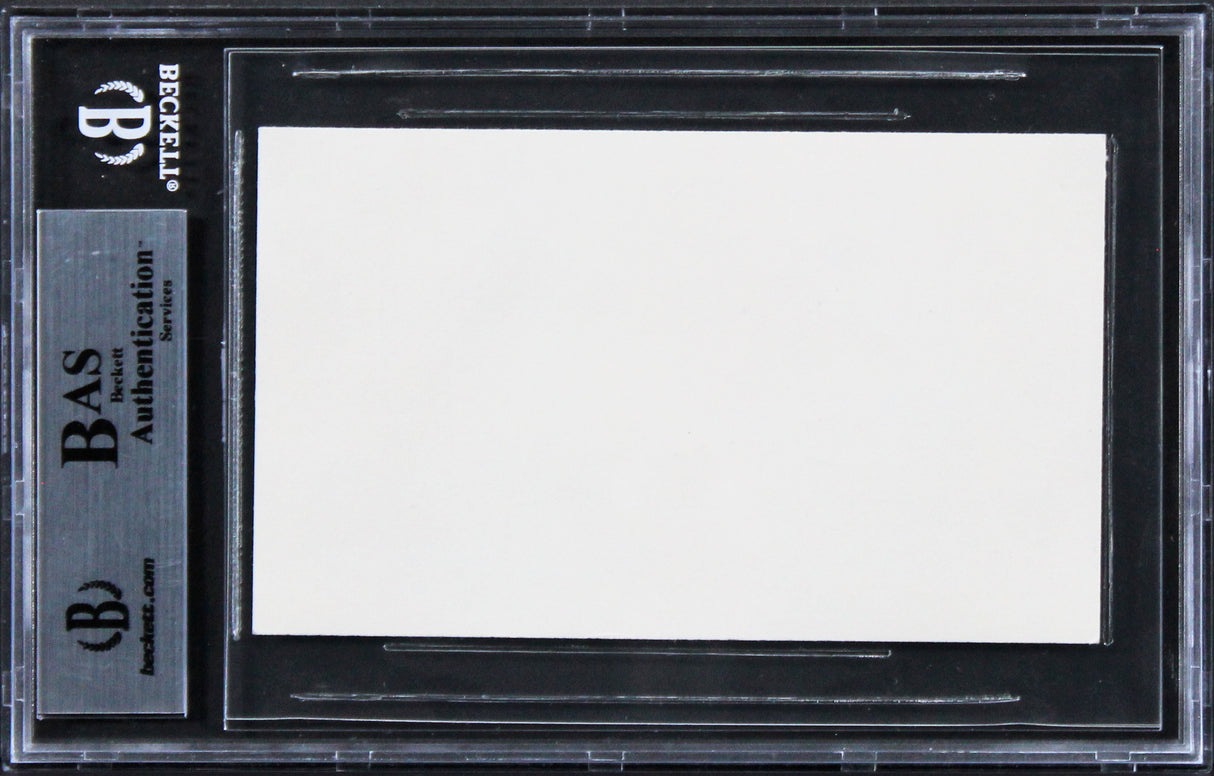 Walter Lantz Signed 3x5 Index Card w/ Woody Woodpecker Sketch BAS Slabbed