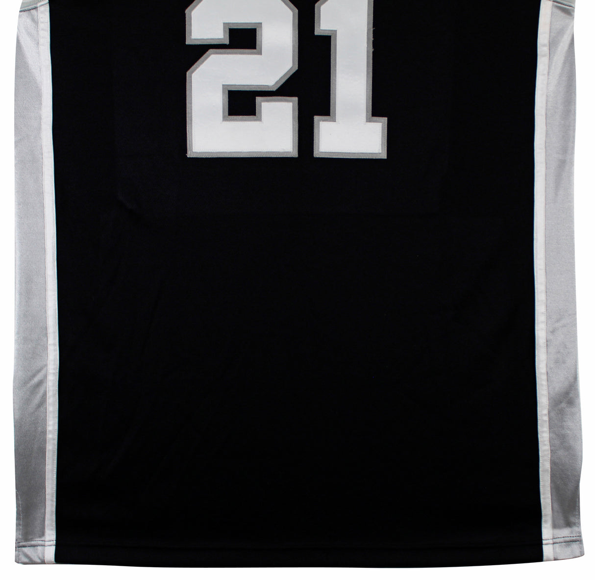 Spurs Tim Duncan 2001-02 Game Worn Nike +4" Extra Length Black Road Jersey
