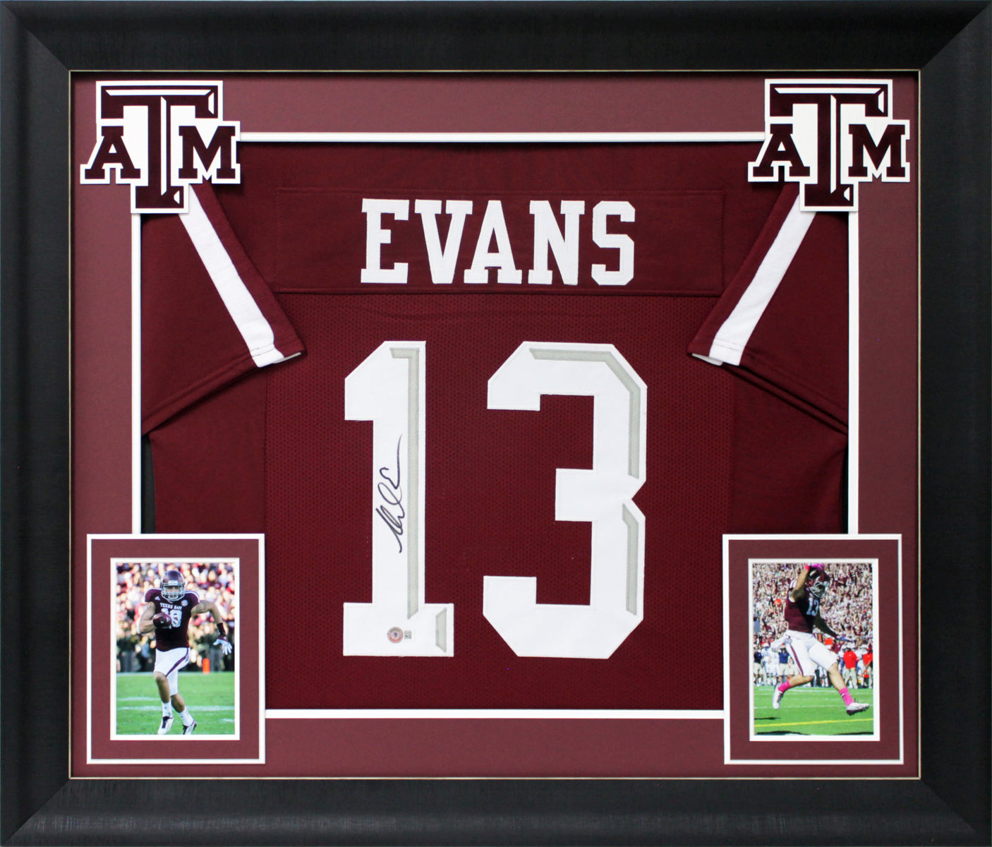 Texas A&M Mike Evans Authentic Signed Maroon Pro Style Framed Jersey BAS Witness