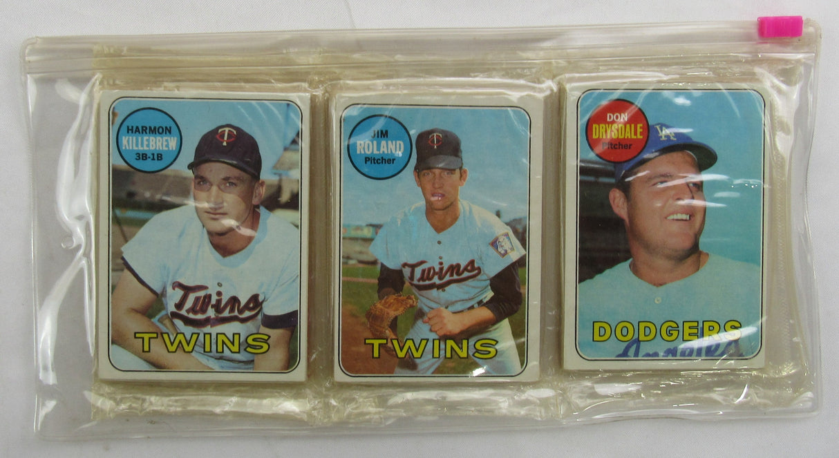 1969 Topps Baseball Vintage Baseball Rack Pack - Don Drysdale and Harmon Killebrew