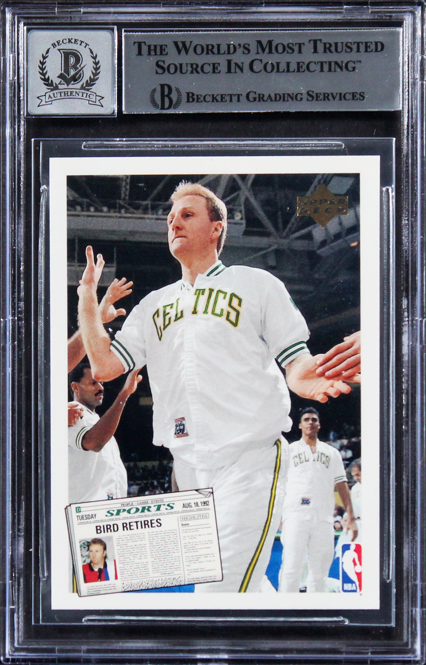 Lakers Magic Johnson Signed 1992 Upper Deck #SP1 Card Auto 10! BAS Slabbed