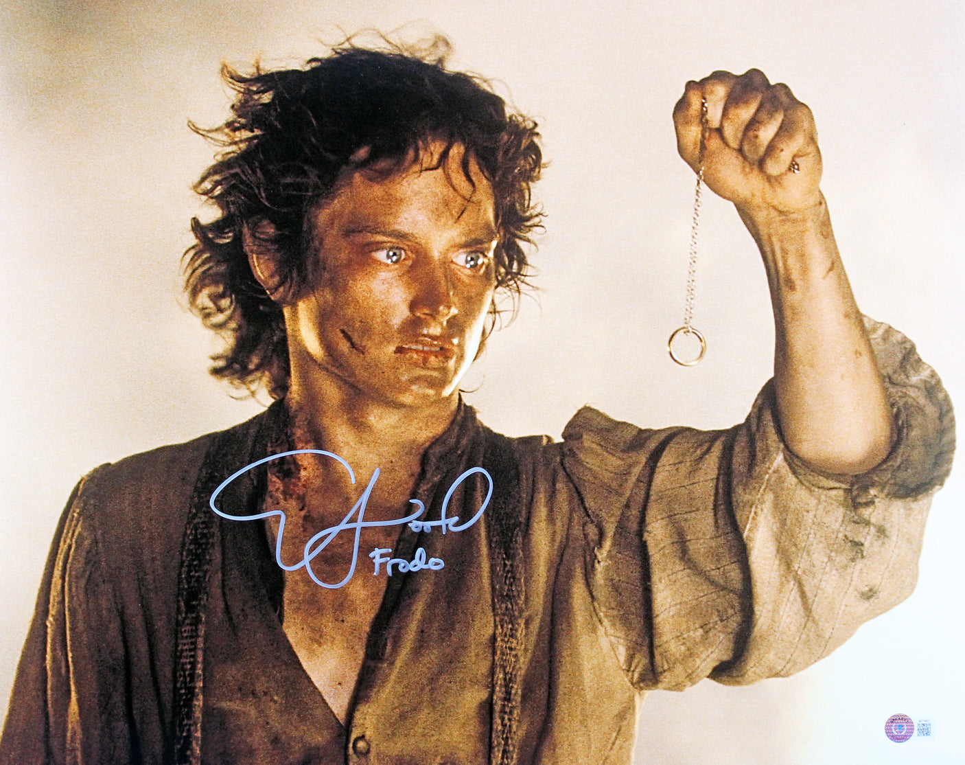 Elijah Wood Lord of the Rings "Frodo" Signed 16x20 Horizontal Photo BAS Witness