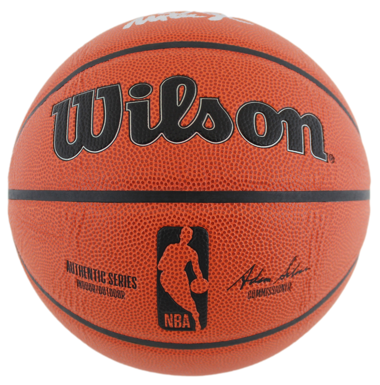 Magic Johnson & Larry Bird Authentic Signed Wilson Basketball BAS Witnessed
