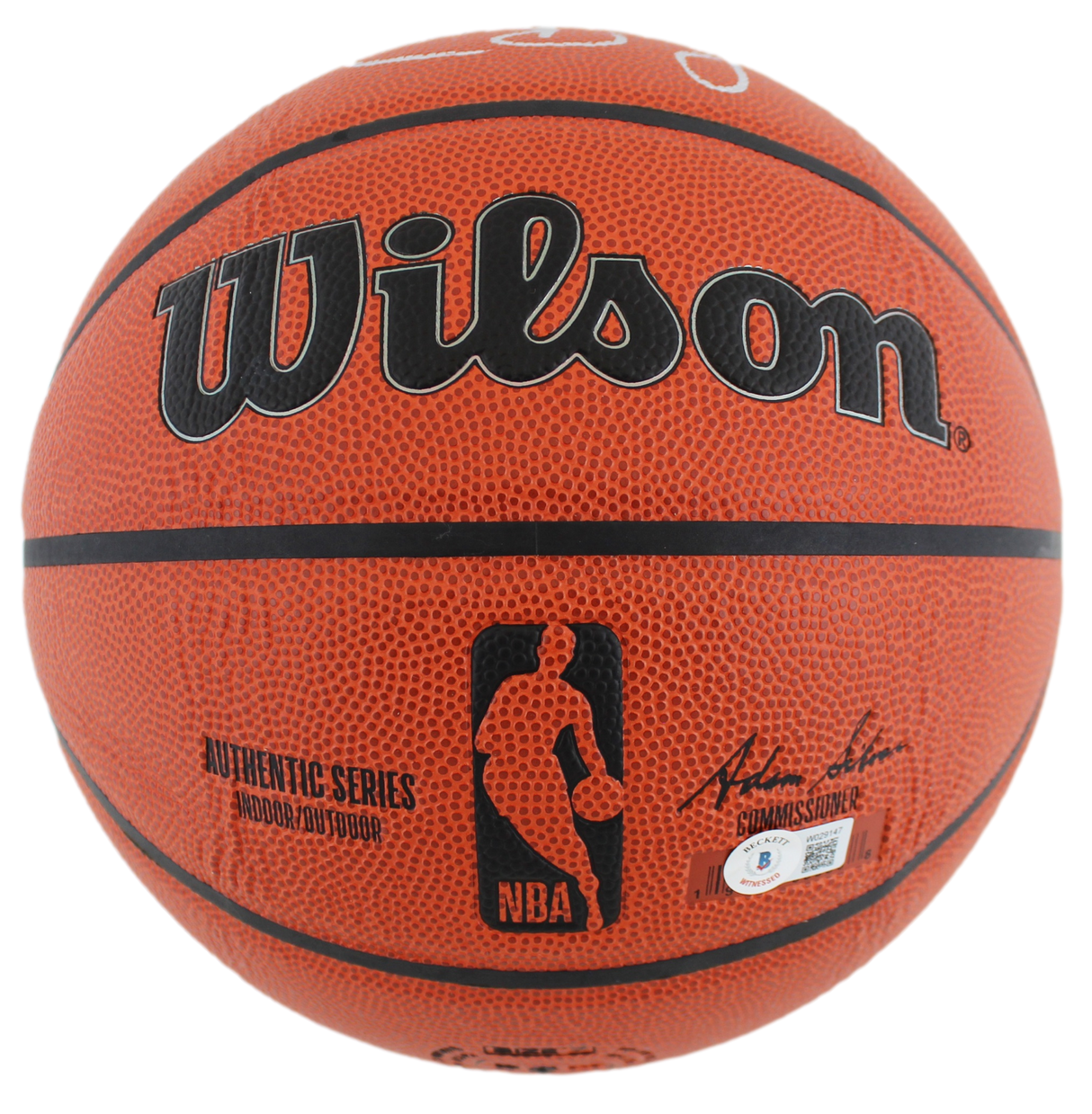 Magic Johnson & Larry Bird Authentic Signed Wilson Basketball BAS Witnessed