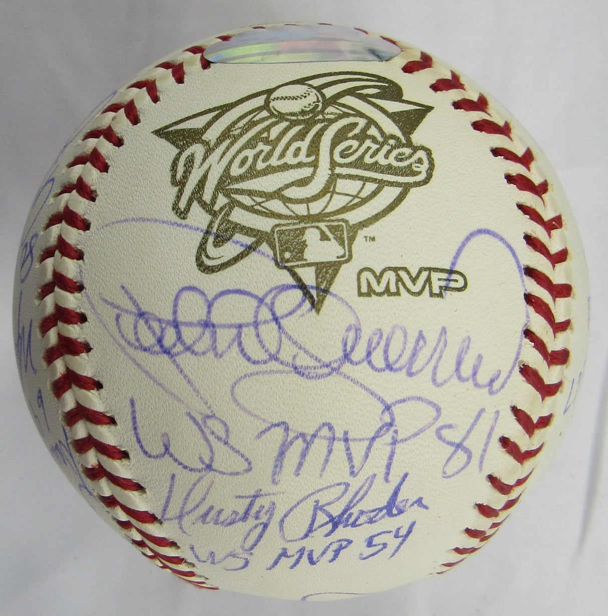 Multi Signed Auto Rawlings World Series MVP Baseball w/ Multiple Insc Steiner Hologram