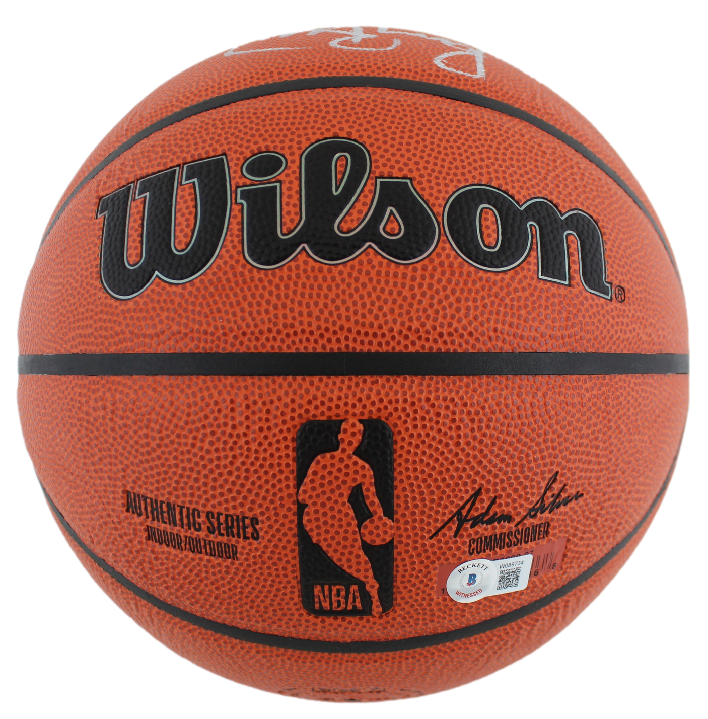 Larry Bird & Julius "Dr. J." Erving Authentic Signed Wilson Basketball BAS Wit