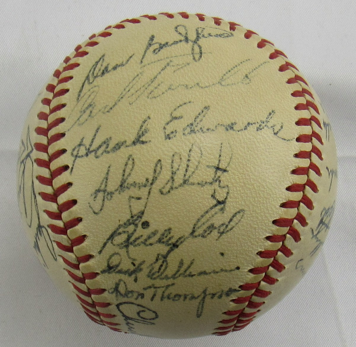 Jackie Robinson Roy Campanella Gil Hodges +22 1951 Dodgers Team Signed Auto Rawlings Baseball JSA LOA ZZ82763